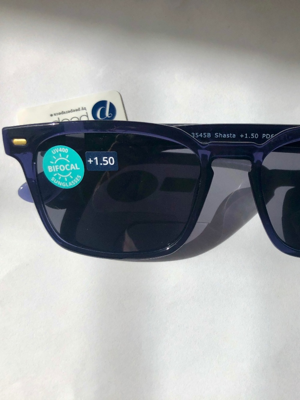 New Navy Shasta Unisex Peepers Sun Bifocal Readers +1.50